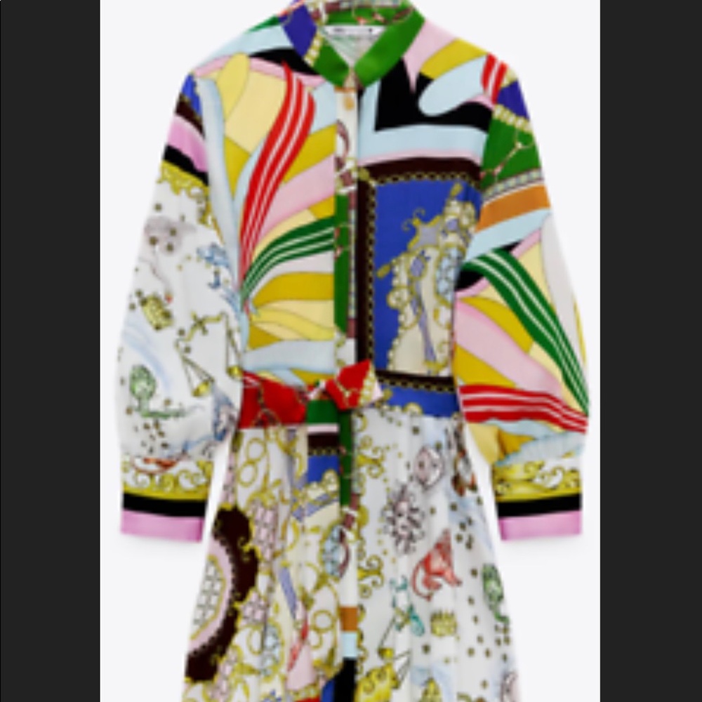 Zara short multicolored dress.